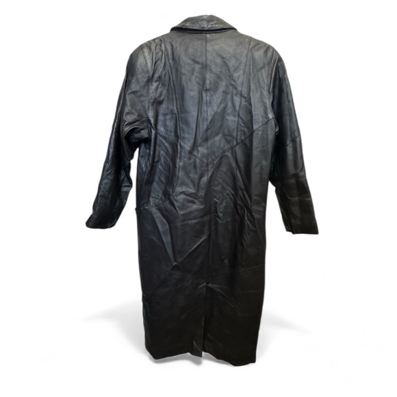 Liz Baker Genuine Leather Coat Black M - Picture 6 of 8